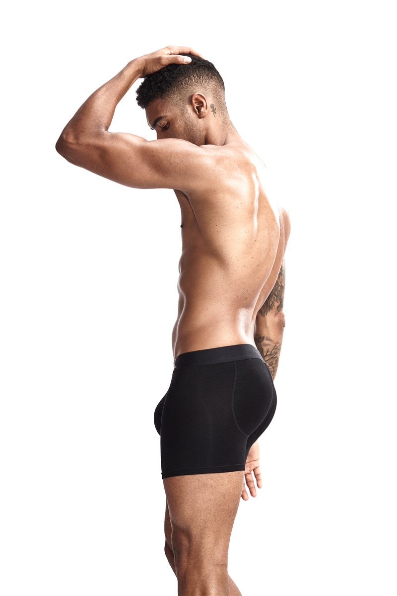 7PUSH-UP boxerky s vložkami pro sexy zadek BLACK